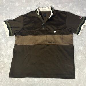 Adidas Olive and Cream Zip-Up Jacket